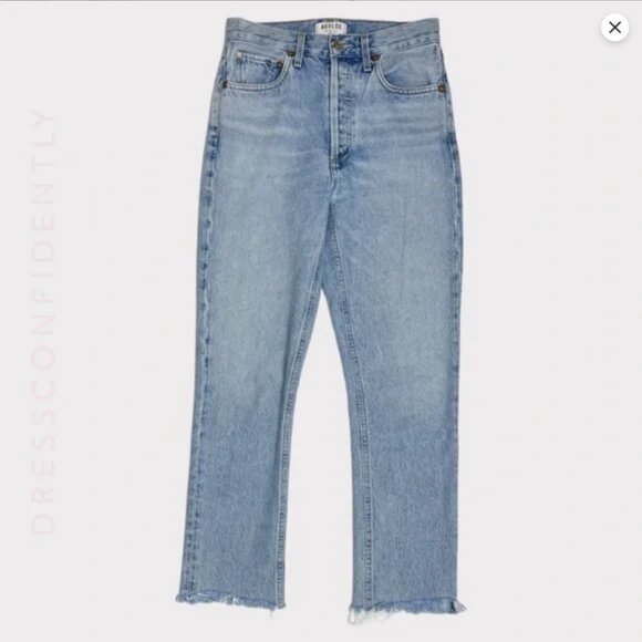 AGOLDE - Riley High Rise Straight Jeans - Zephyr - Picture 4 of 5